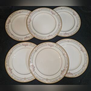 Noritake Barrymore #9737 Bone China Dessert Bread Butter Plate Japan Set of 6